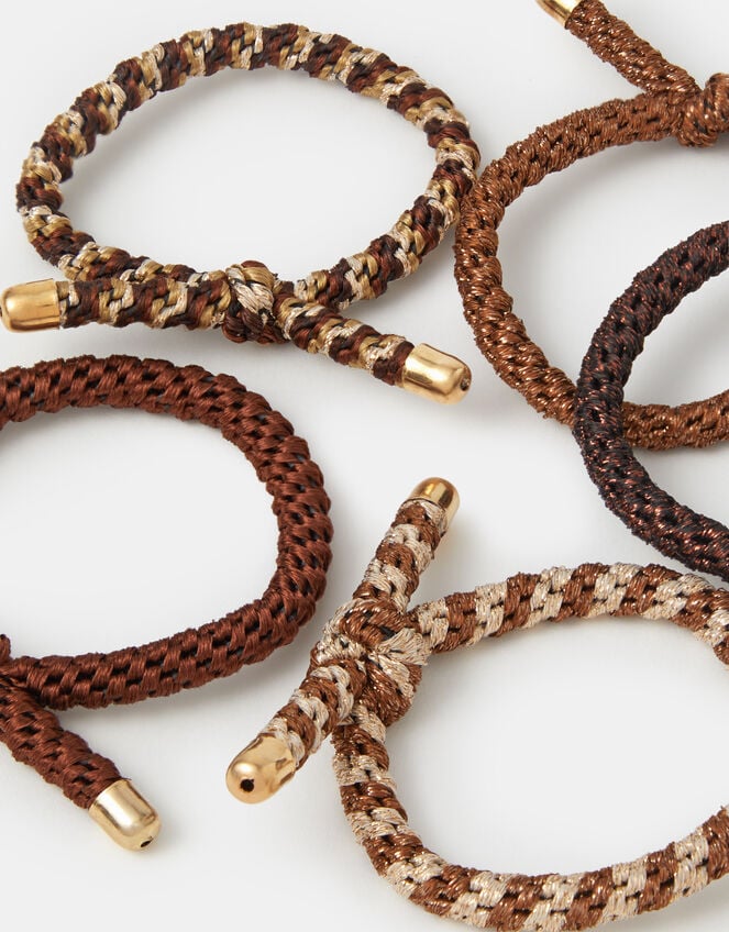 5-Pack Knot Cord Hair Bands, , large