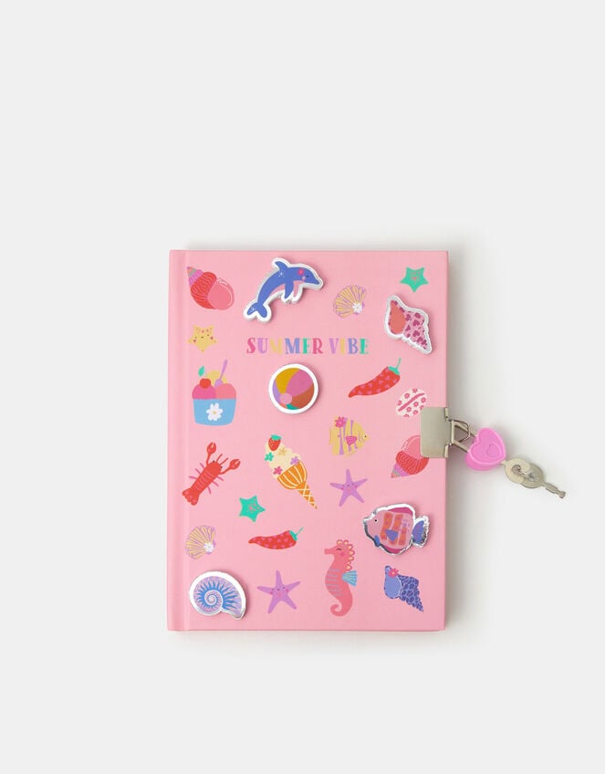 Girls Summer Vibe Lockable Notebook, , large