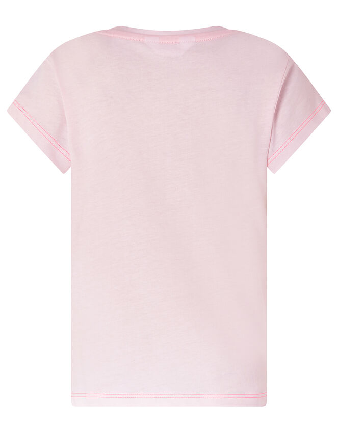 Rebel Girl Glitter T-Shirt in Cotton Jersey, Pink (PINK), large