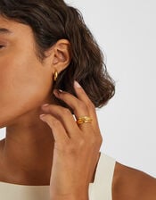 14ct Gold-Plated Irregular Ridge Ring, Gold (GOLD), large