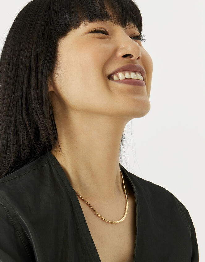 GoldPlated Snake Chain Necklace Z for Accessorize Accessorize UK