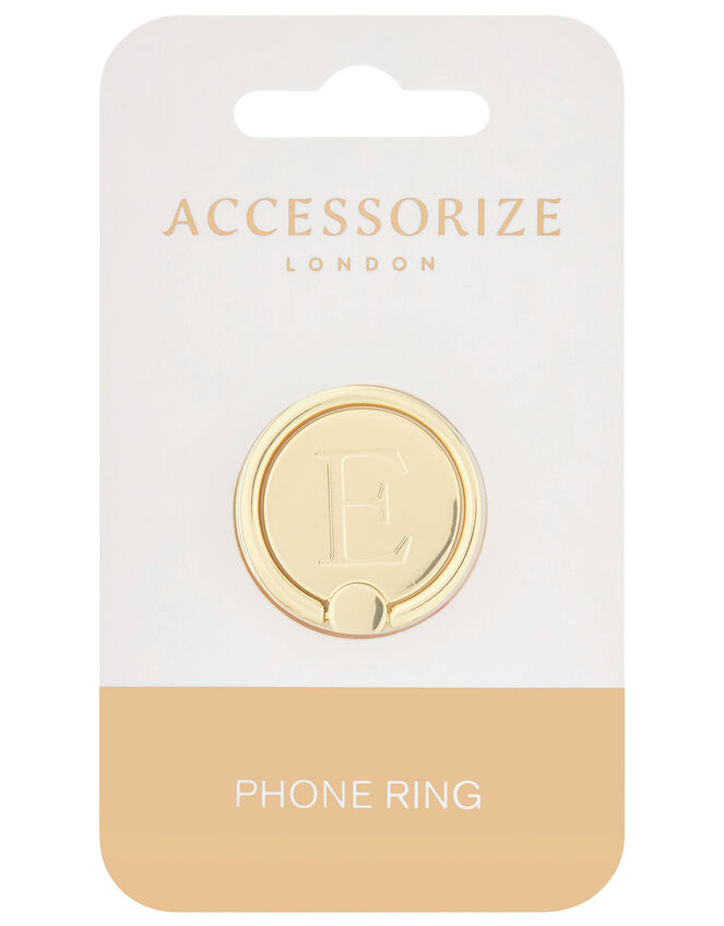 Metallic Initial Phone Ring - E, , large