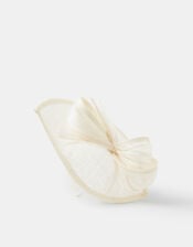Bow Teardrop Fascinator, Ivory (IVORY), large
