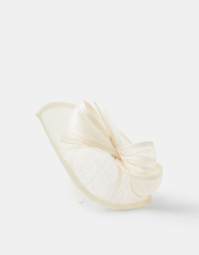 Bow Teardrop Fascinator, Ivory (IVORY), large