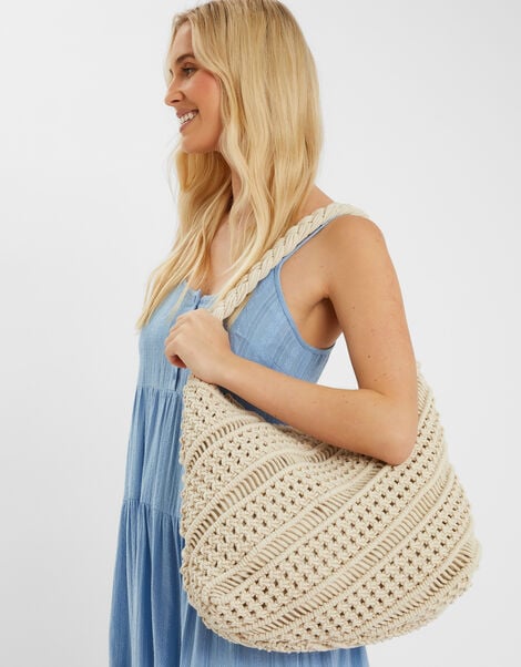 Macrame Shoulder Bag, , large