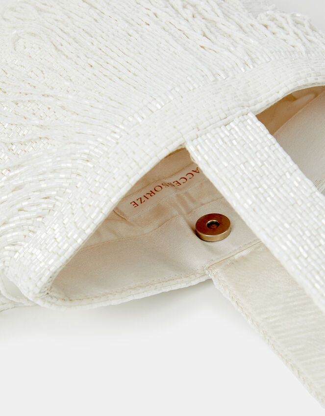 Bridal Beaded Fringe Bag, , large