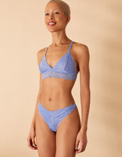 Lace Brazilian Briefs, Blue (BLUE), large