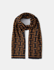 Lightweight Geometric Print Scarf, , large