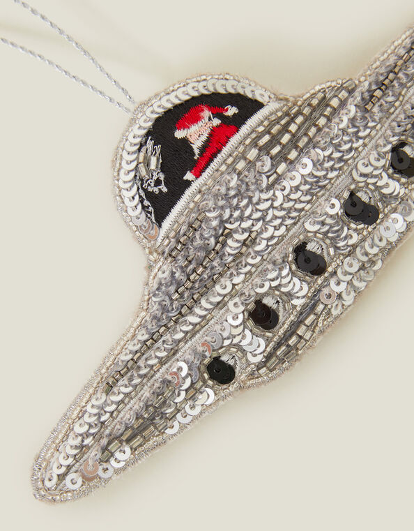 Santa's Spaceship Hanging Decoration, , large