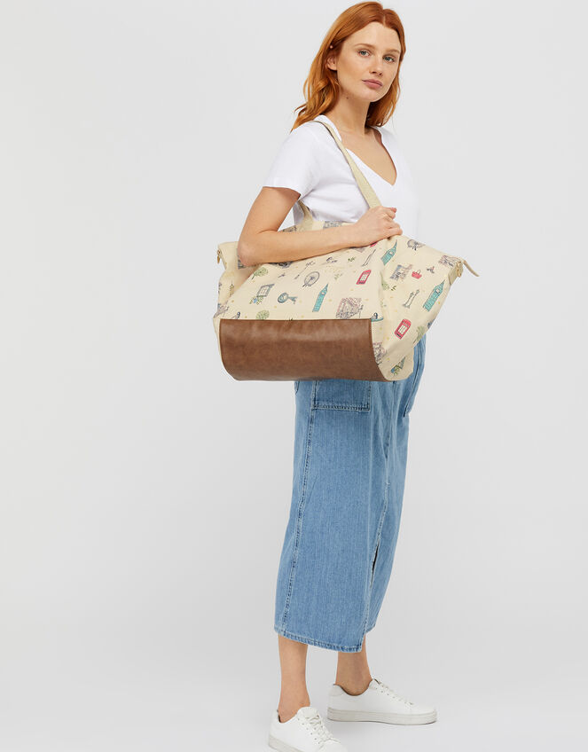 London Print Weekender Bag, , large