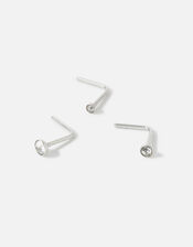 Stainless Steel Mixed Nose Studs Set of Three, , large