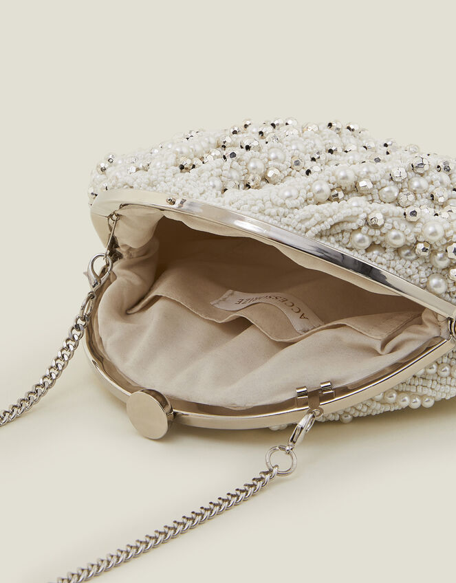 Bridal Embellished Clip Frame Bag, , large