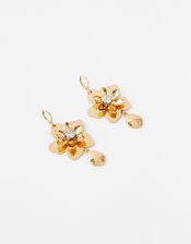 Sparkle Flower Drop Earrings, , large