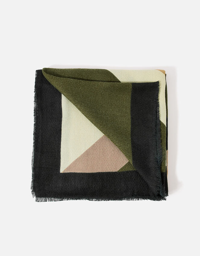 Geometric Blanket Scarf, , large