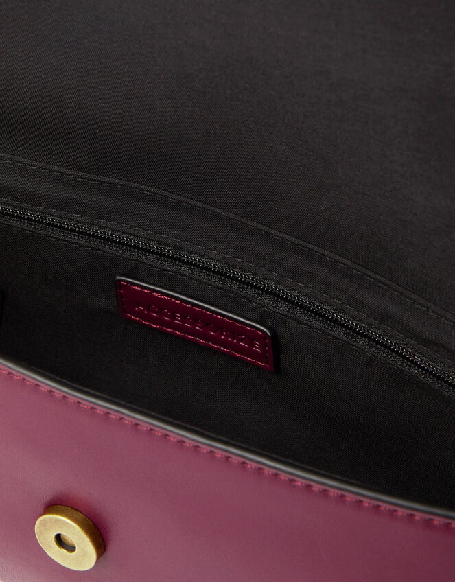 Snaffle Crossbody Bag, Red (BURGUNDY), large