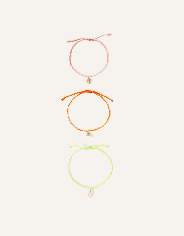 Neon Shell Friendship Anklets Set of Three, , large