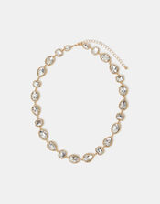 Molten Crystal Stone Collar Necklace, , large
