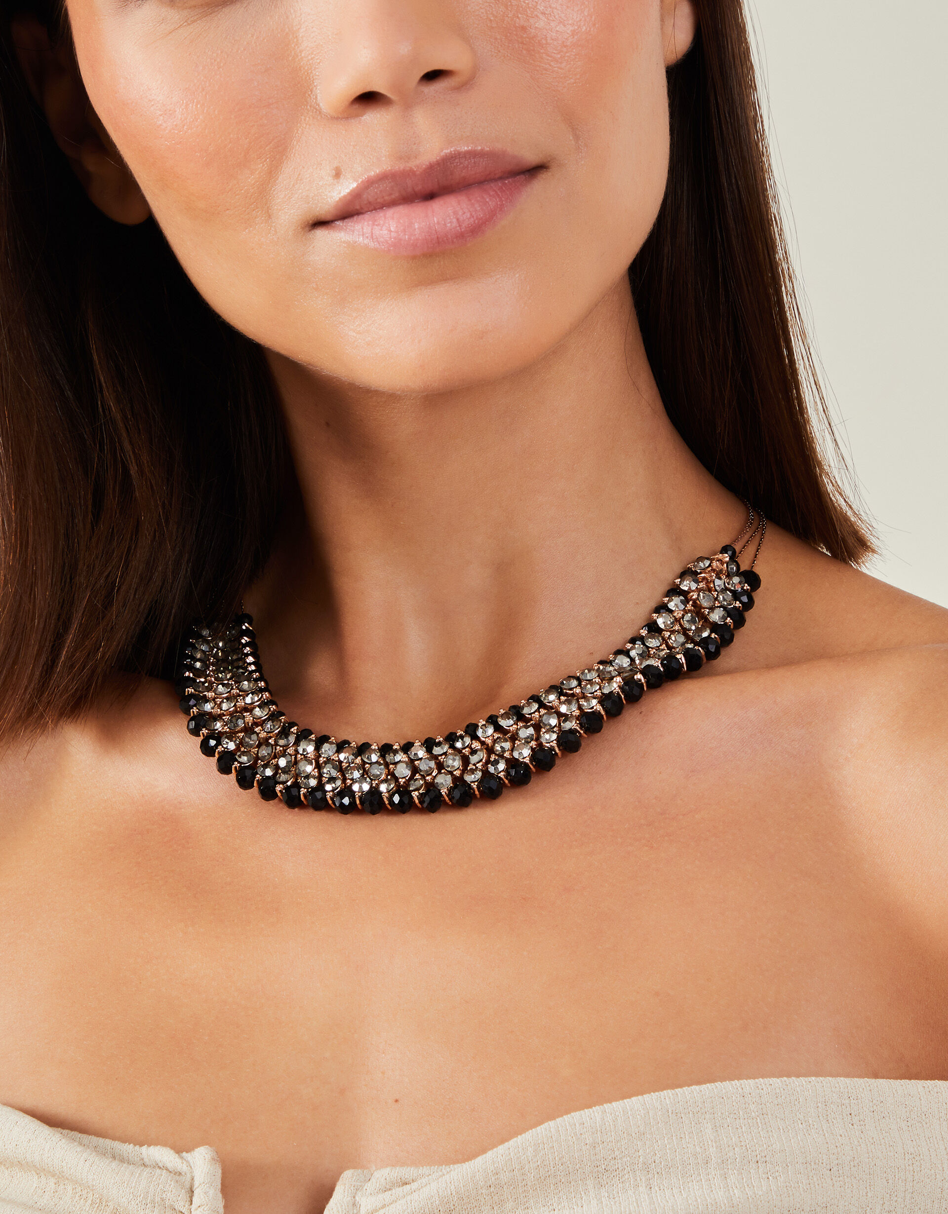 Stone collar necklace deals