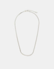 Sterling Silver-Plated Omega Chain Necklace, , large