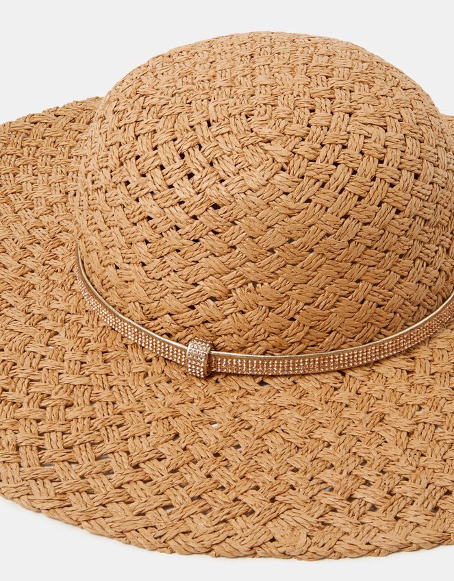 Sparkle Floppy Straw Hat, , large