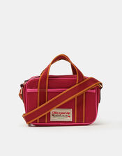 Top Handle Canvas Crossbody Bag, Pink (PINK), large