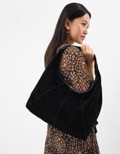 Suede Shoulder Bag, , large