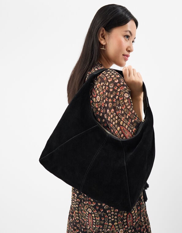 Suede Shoulder Bag, , large