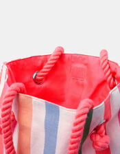 Girls Ice Cream Stripe Shopper Bag, , large