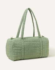 Seersucker Weekend Bag, Green (GREEN), large