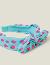 Girls Strawberry Print Headband, , large