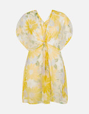 Sunflower Chiffon Kaftan, Yellow (YELLOW), large