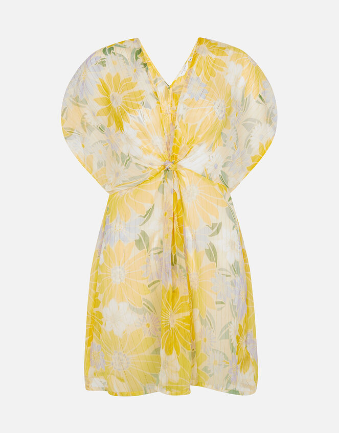 Sunflower Chiffon Kaftan, Yellow (YELLOW), large