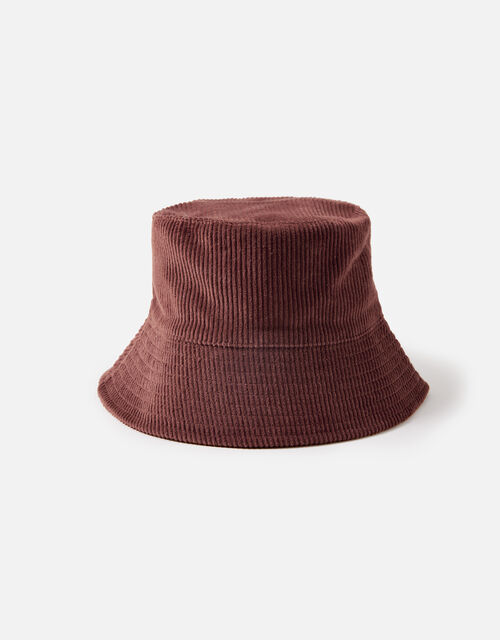 Cord Bucket Hat, Orange (RUST), large