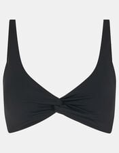 Knot Front Bikini Top, Black (BLACK), large