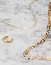Gold-Plated Large Link Necklace, , large