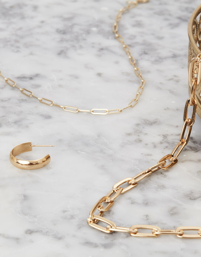 Gold-Plated Large Link Necklace, , large