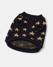 Starry Night Dog Jumper, Blue (NAVY), large