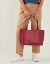 Faux Leather Tote Bag, , large