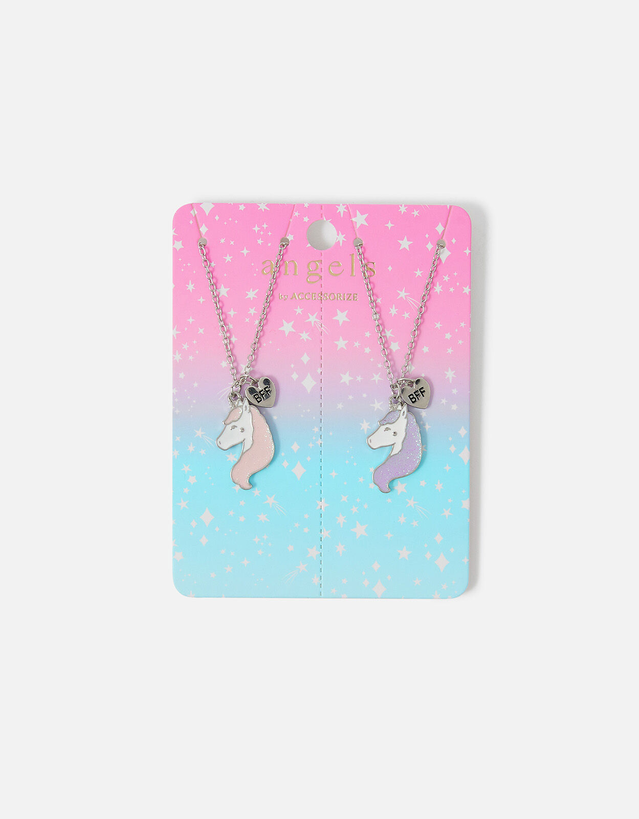 Girls Unicorn Best Friends Necklace Set of Two