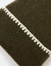 Whipstitch Beanie Hat, , large