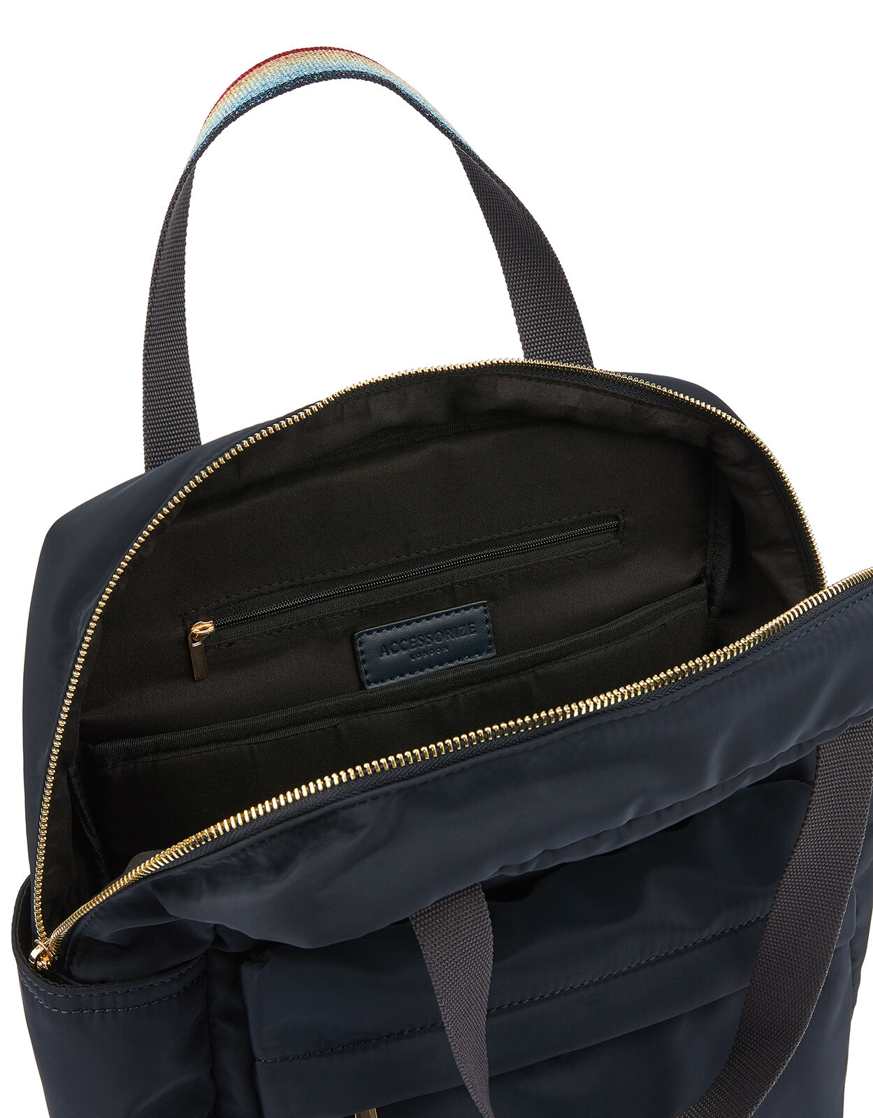 rainbow strap backpack