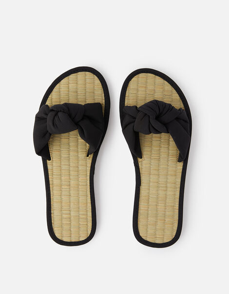 Knot Seagrass Sliders Black, Black (BLACK), large