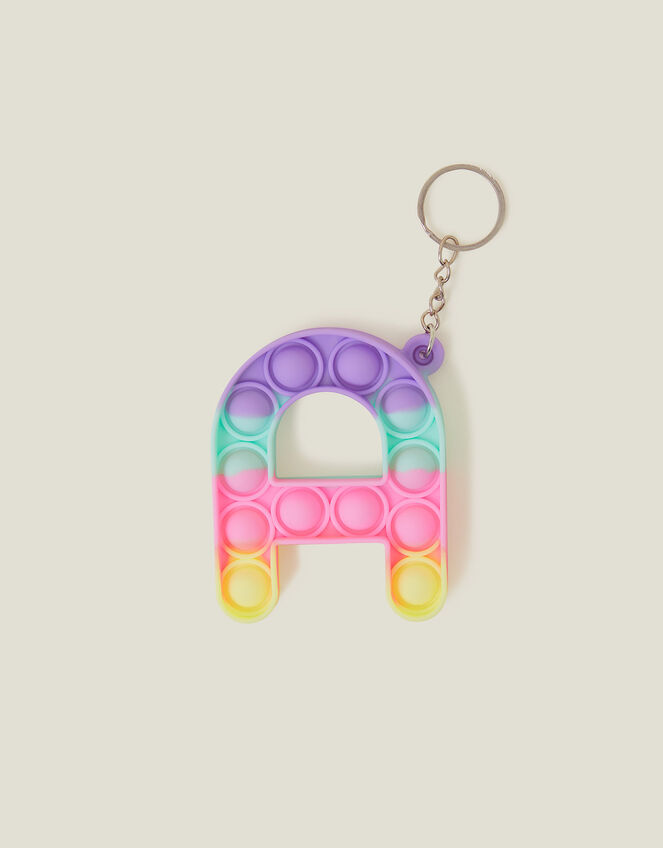 Girls Initial Push Popper Keyring, , large