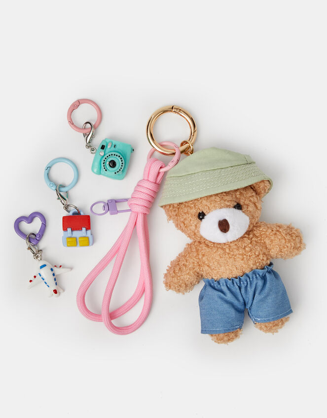 Travel Teddy Bag Charm, , large