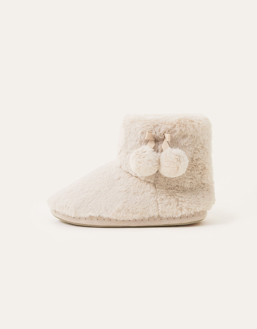 Super Soft Slipper Boots Cream Slippers Accessorize UK