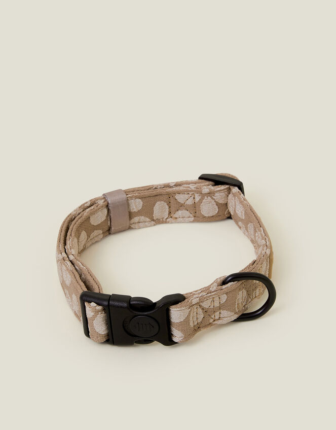 Cocopup London Floral Print Dog Collar Natural, Natural (NATURAL), large