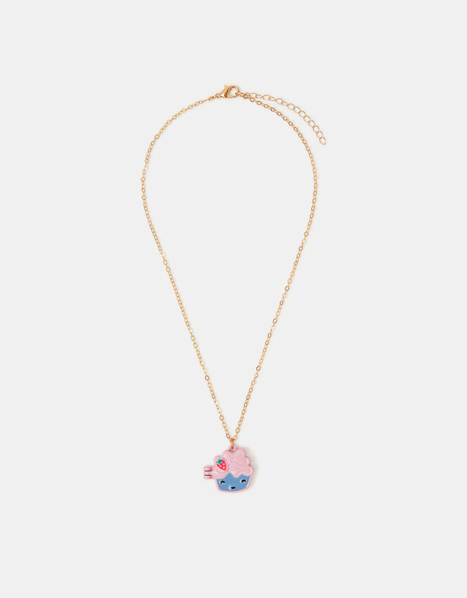 Girls Cupcake Locket Necklace, , large