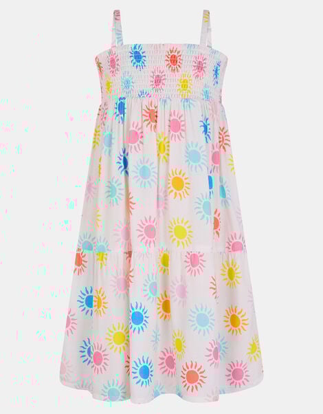 Girls Sunshine Print Dress, Multi (BRIGHTS MULTI), large