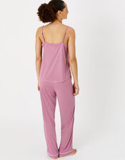Jersey Vest Piping Pyjama Set, Pink (PINK), large