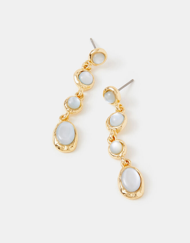 Mini Stone Drop Earrings, Blue (BLUE), large